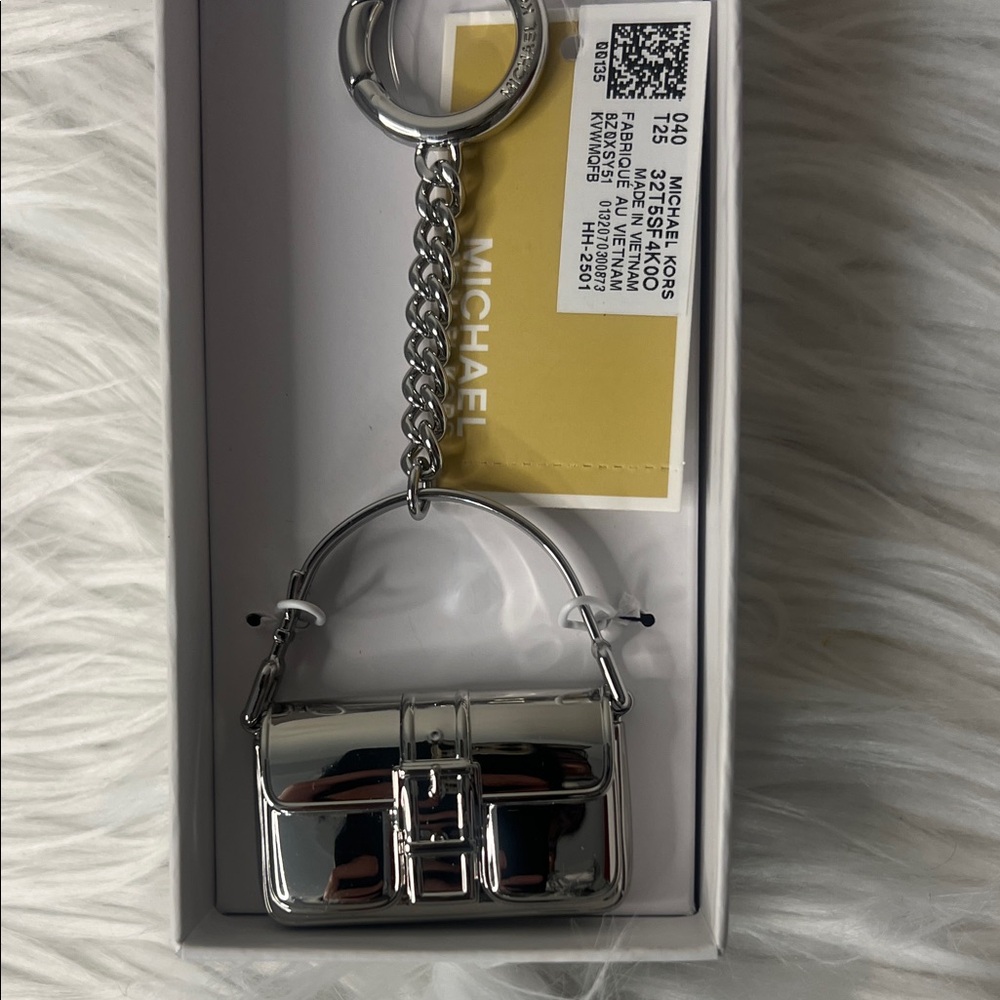 Michael Kors Shiny Silver Bag Charm
